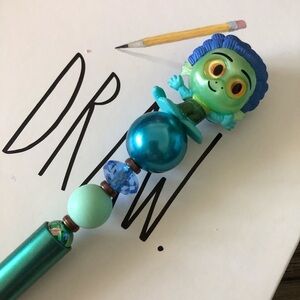 Disney Doorables: Luca: Luca Paguro as sea monster handmade beaded pen